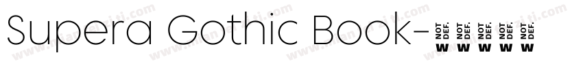 Supera Gothic Book字体转换